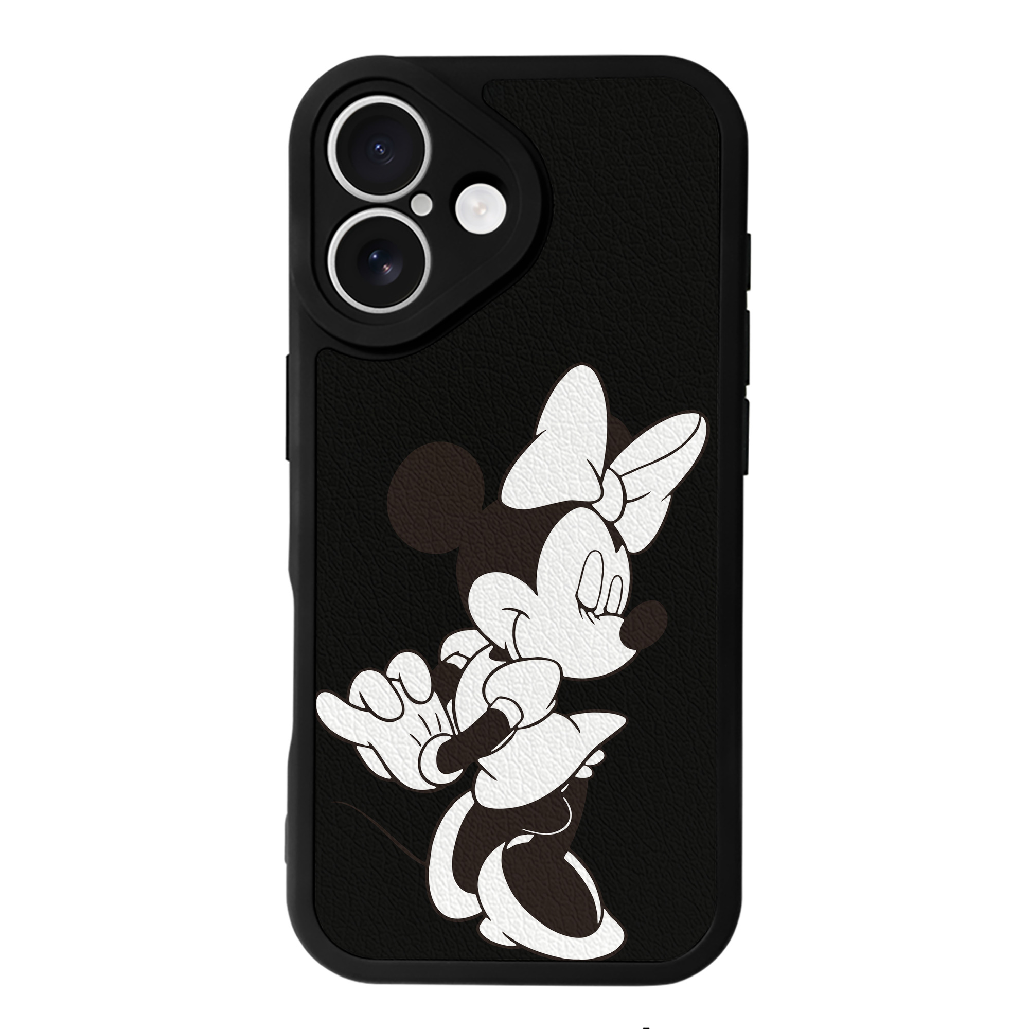 （画像用） ミッキーマウス Mickey Mouse 【iPhone 16シリーズ対応】シリコンスマホケース（レザー調） 材質：シリコン
